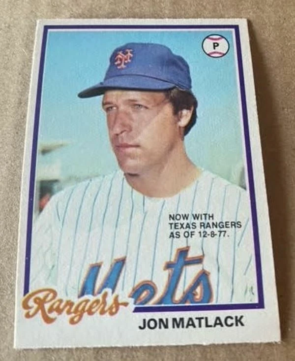 1978 O-PEE-CHEE Card #98 JON MATLACK  NM-MT Condition Pack Fresh