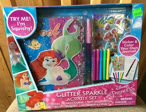 Disney Princess Little Mermaid Glitter Sparkle Activity Set sticker coloring - Picture 1 of 3
