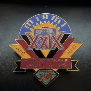 Super Bowl 29 XXIX January 29 1995 Miami Florida NFL Football Lapel Pin MORE - Picture 1 of 1