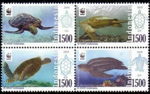 Indonesia - Indonesie Issue 2010 (2929-2932) WWF Marine Life - Sea Turtles - Picture 1 of 1