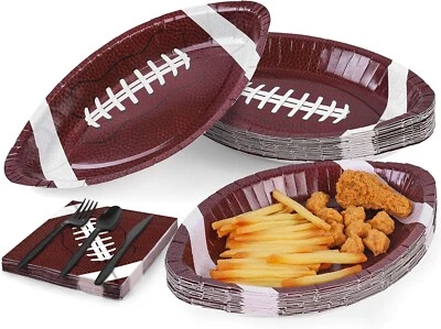Football Party Supplies Kit Serve 24,Includes Plates/Napkins, cultery, 120pcs - Image 1 of 4