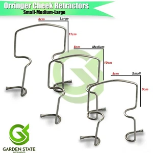 3Pcs Orringer Retractor Small, Medium , Large Dental Lip Cheek Mouth Opener - Picture 1 of 3