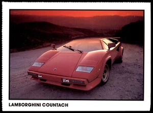 Lamborghini Countach 4 x 5.5 Inch RGA Car Collectors Card c1989 - Bild 1 von 2