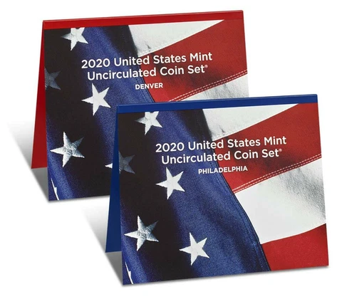 2020 United States Mint Uncirculated Mint Set 20 Coin Set Sealed Box Rare Cover