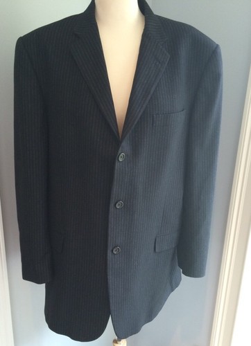 Giacca blazer cappotto sportivo lana righe grigio recente BURBERRY London uomo 44 L