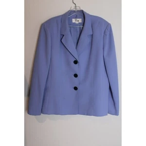 Le Suit Blazer Jacket Business Career Wear Periwinkle Blue Size 18 - Picture 1 of 10