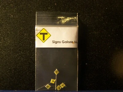 "New" Model Train 5 "T" Intersection Ahead Street signs N scale Layout Details - Image 1 of 4