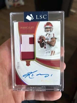 2019 Panini Immaculate Collection Collegiate Kyler Murray Rookie Patch Auto /25 - Image 1 of 2