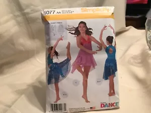 DANCEWEAR Simplicity Dance pattern 1077 AA size S-L (7 thru 16) - Picture 1 of 5
