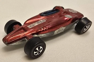 De colección 1969 Mattel Hot Wheels Redlines Spectraflame Red Shelby Turbine #6265! Foto 1 de 4