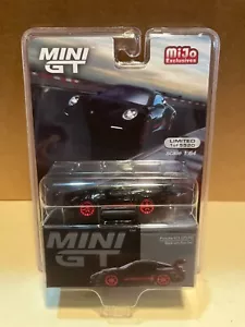 1/64 MINI GT MIJO ESCLUSIVE PORSCHE 911 GT3 RS NERO CON PIRO ROSSO - Foto 1 di 2