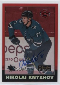 2020 O-Pee-Chee Platinum Retro Rainbow Red Nikolai Knyzhov #R-69 Rookie Auto RC