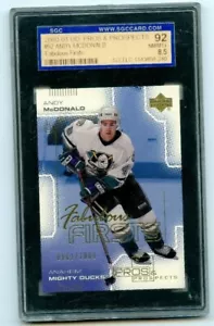 2000-01 Upper Deck Pros and Prospects #92 Andy McDonald RC 61/1000 - Foto 1 di 2