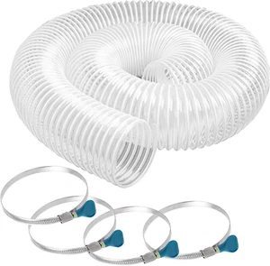 Schwerer PVC Staubsammelschlauch 4" x 10', 4 Zoll Staubsammelschlauch flexibel Cl - Bild 1 von 12
