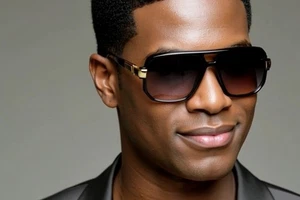 Herren Sonnenbrille schwarze Gläser Designer Sonnenbrillen Mode klassisch Hip Hop Rapper quadratisch - Bild 1 von 71