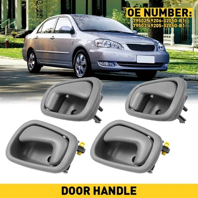 4X Manija de puerta interior gris izquierda para derecha Toyota Corolla 1998 2000 1999 2001 2002 Foto 1 de 4
