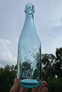 Thomas H. Green Chester PA Tooled Blob Top Beer Bottle - Picture 1 of 14