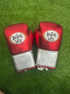 No Boxing No Life Lace-Up Boxing Gloves, Customized Boxing Gloves, Custom Gloves - Picture 1 of 5
