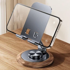 Accessoire de bureau en bois de noyer avec rotation à 360 degrés pour une meil - Photo 1 sur 12