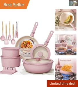 Vielseitiges 21-teiliges Keramik Kochgeschirr Set - Induktionsgeeignet & Spülmaschinenfest - Bild 1 von 11