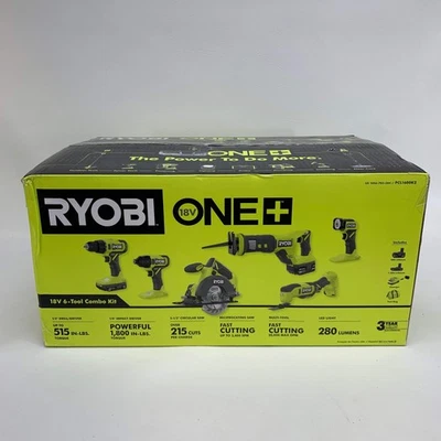 New Ryobi PCL1600K2 18V 6-Tool Combo Set - Image 1 of 4