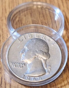 Vintage and Rare 1965 Washington Quarter No Mint Mark/ Distorted Motto - Picture 1 of 2