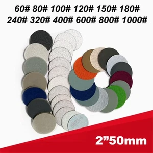 2" 50mm Sanding Disc Hook & Loop Dry Abrasive Sander Pad 60-1000 Grit Sand Paper - Picture 1 of 9