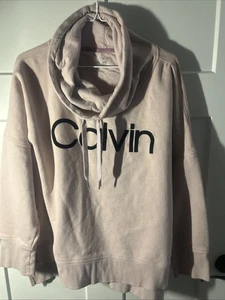 Felpa donna Calvin Klein rosa/chiara con logo lavanda - XXL - foto - Foto 1 di 9
