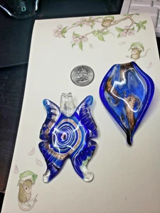 Pendenti blu cobalto di ispirazione Murano Besheek - Foto 1 di 7