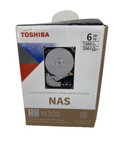 Toshiba N300 6TB NAS Internal Hard Drive (HDWG11AXZSTA) 7200RPM 6Gb/s 256MB - Picture 1 of 6