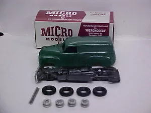 MICRO MODELS PLASTIC FJ HOLDEN PANEL VAN IN KIT FORM IN GREEN WITH ALL PARTS BXD - Picture 1 of 1