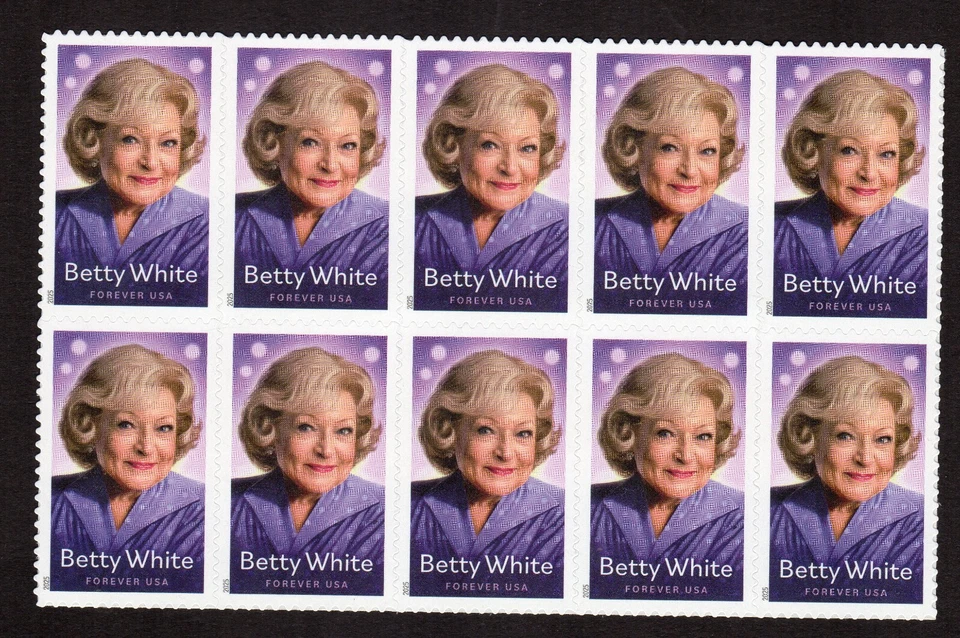 Scott #5976 Betty White Block of 10 Forever Stamps - MNH - Image 1 of 1