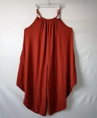 Est. 1946 Women's Red High Rise Sleeveless Flared Leg Romper Plus Size 22/24W - Image 1 of 4