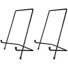  Set of 2 Picture Frame Stand Tripod Plate Display Rack for Craft Shows Square
