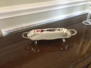 Vintage FB Rogers Silver PlateFooted Bread Tray with Handles - Picture 1 of 2
