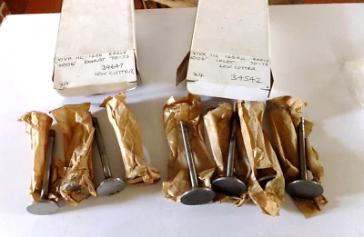 Vauxhall Viva  HC early 1256cc Set of  Inlet and Exhaust Low Cotter Valves  +006 - Image 1 of 3