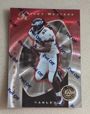 1997 Pinnacle RICKY WATTERS #24 Totally Certified Red SP #/4999 Eagles  - Image 1 of 2