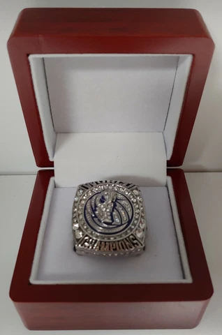Dirk Nowitzki - 2011 Dallas Mavericks Championship Ring With Wooden Display Box Cover