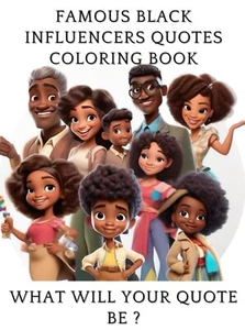 Famous Black Influencers Quotes Coloring Book Mandala Style Black History Month - Picture 1 of 4