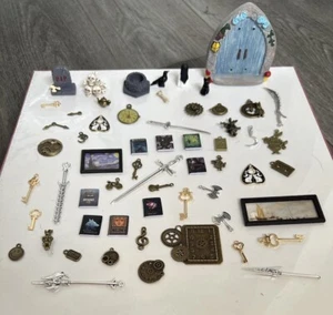 Halloween Spooky Knick Knack Lot Of 60 Trinkets /Charms / Doll House - Picture 1 of 10
