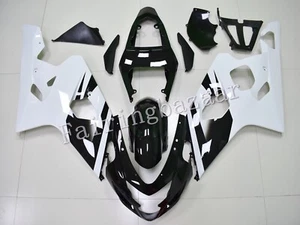 Fit for 2004 2005 GSXR600 GSXR750 Black White ABS Injection Fairing Kit - Picture 1 of 6