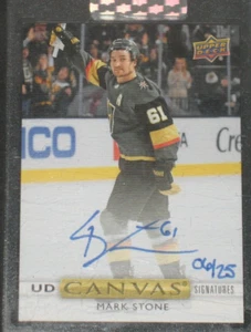 Mark Stone 2019-20 Upper Deck Clear Cut Canvas Autograph (06/25) Vegas Knights - Imagen 1 de 2
