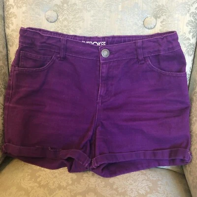 Women's Deep Purple Jean Shorts (Adjustable Waist!) SZ 2-4 - Image 1 of 4