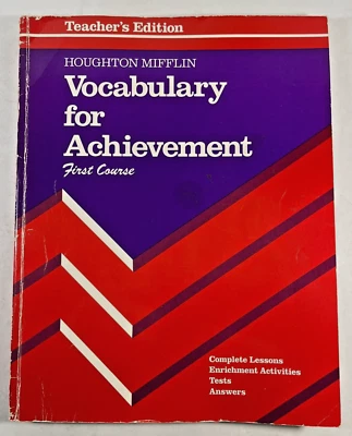 Vocabulary for Achievement 1st Course Teacher's Edition 0395383846 1988 HM - Image 1 of 4