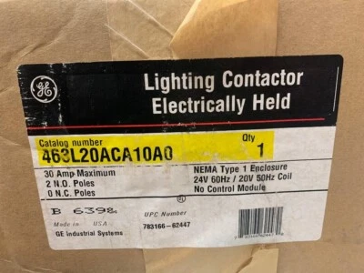 GE Electrically Held Lighting Contactor 463L20ACA10A0 - Image 1 of 4