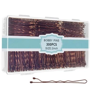 300 Pcs Bobby Pins Brown EWAGOA Brown Hair Pins for Women Girls and Kids Invi... - Picture 1 of 8