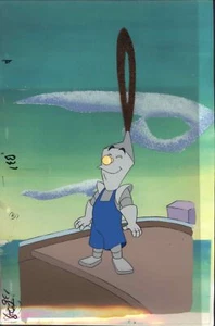 THE OZ KIDS * 1996 Cartoon production CEL with colored background TINBOY - Picture 1 of 2