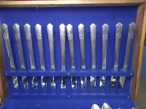 Set Of 79 Simeon L & George H Rogers Co Oneida LTD. Silver Rose Silverplate  - Picture 1 of 9