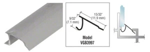 CRL VGB3997GRY-XCP20 Gray Snap-In Vinyl Glazing Bead - pack of 20 - Picture 1 of 8