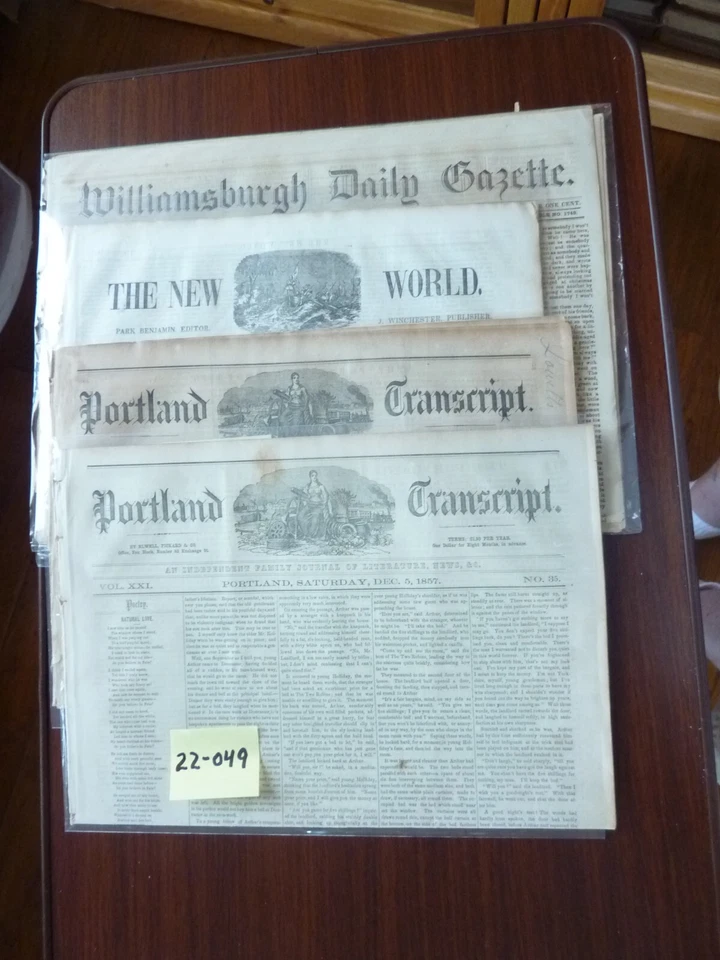 (Charles Dickens) Four newspapers with newspaper article by Charles Dickens  - Image 1 of 1